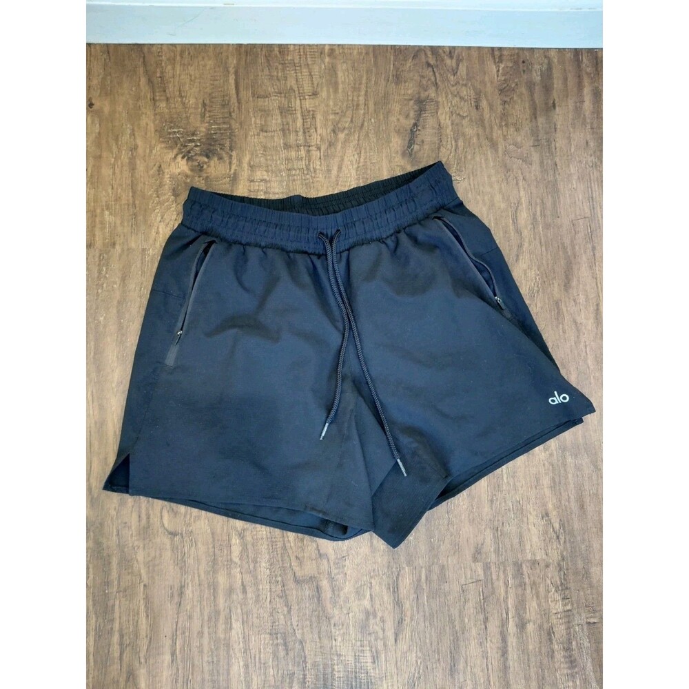 Alo Black Athletic Shorts Drawstring Elastic Women's Size S